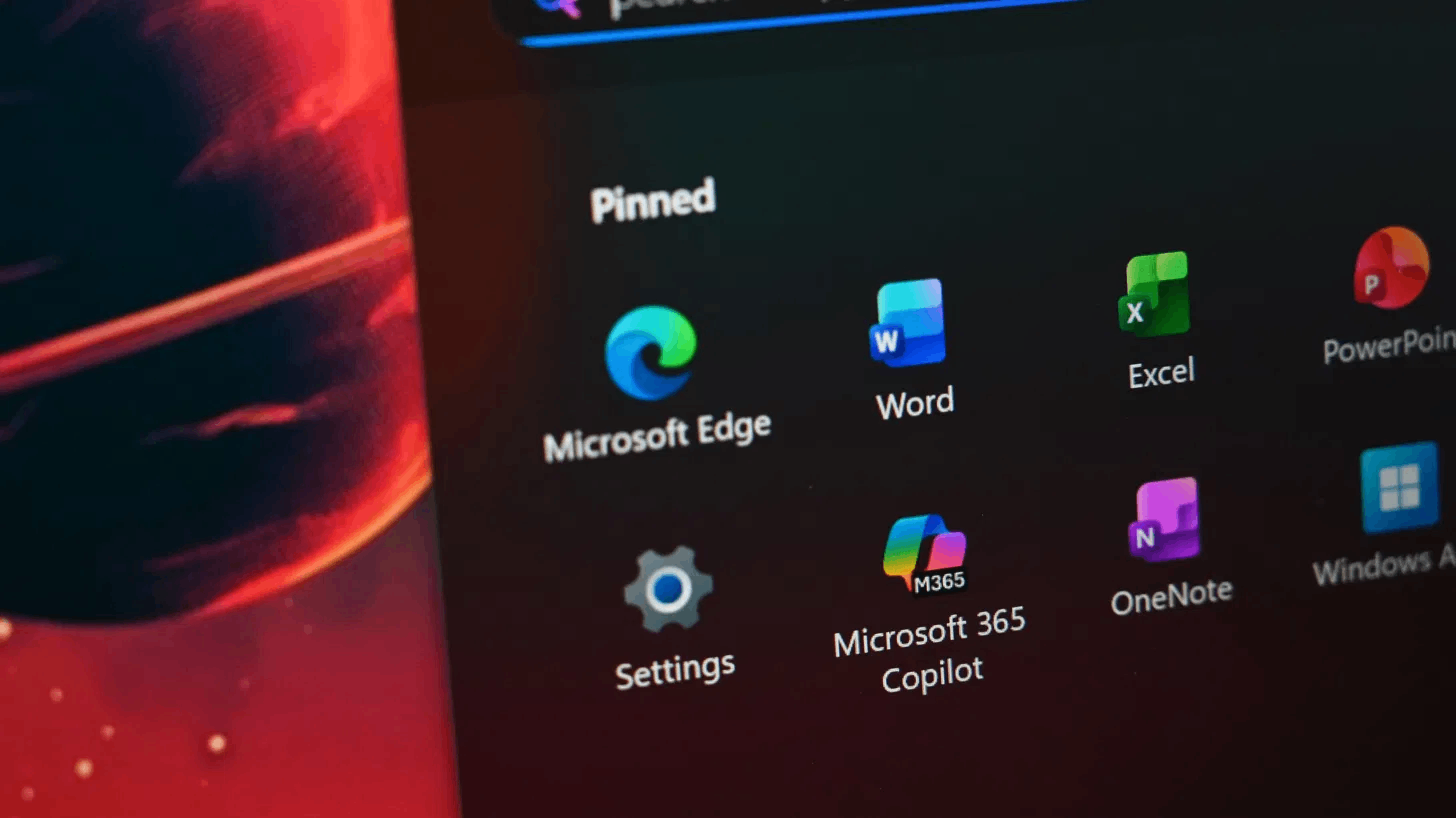 Photo of the Windows 11 Start menu with Microsoft 365 Copilot pinned among the apps
